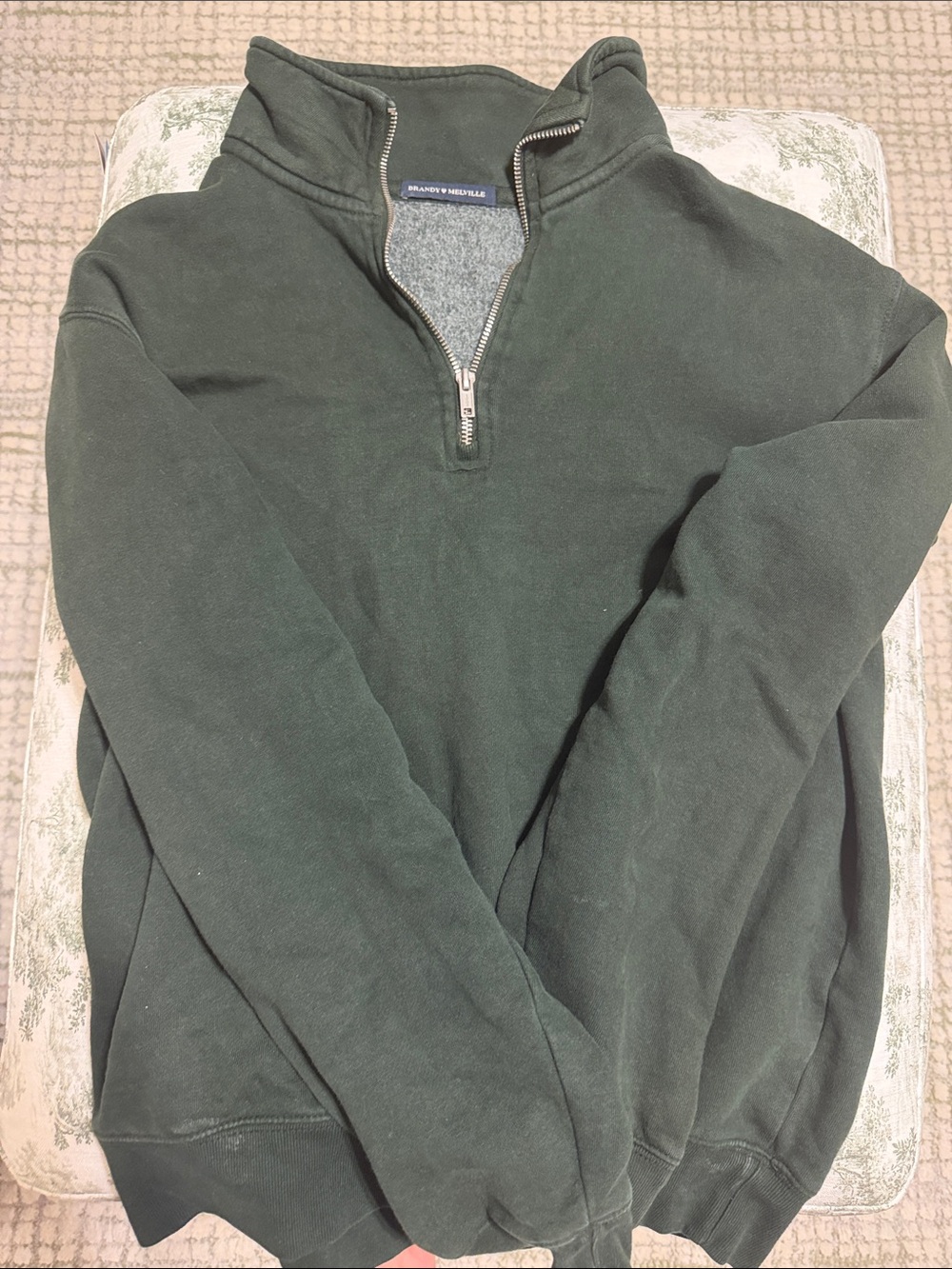 Green Brandy Melville Quarter Zip